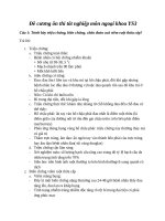 Đề cương ôn thi tốt nghiệp môn ngoại khoa YS3 