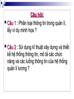 Sử dụng kĩ thuật xây dựng và thiết kế hệ thống thông tin, mô tả các chức năng và các luồng thông tin của hệ thống quản lí lương 