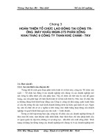 hoàn thiện tổ chức lao động tại công trường máy khấu mgw 375 phân xưởng khai thác 6 công ty than khe chàm   tkv 