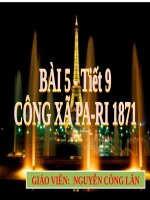 Bài 5. Công xã Pa-ri 1871