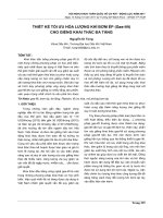 THIẾT kế tối ưu hóa LƯỢNG KHÍ bơm ép (gas lift) CHO GIẾNG KHAI THÁC đa TẦNG 