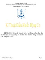 Điều khiển dây chuyền dài có hai động cơ hai đầu, yêu cầu hai động cơ chạy đồng bộ tốc độ, chia đều tải  động cơ hộp số 120, công suất 2 HP  