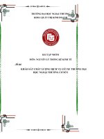 Nghiên cứu thống kê về chất lượng dịch vụ gửi xe trường đại học ngoại thương cơ sở i 