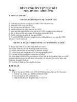 ĐỀ CƯƠNG ÔN TẬP HK1 LỚP 11 TIN HỌC
