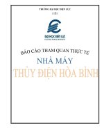 báo cáo tham quan thực tế nhà máy thủy điện hòa bình 