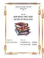 Hợp Đồng THẾ CHẤP QSDĐ