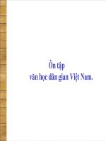 Tuần 11. Ôn tập văn học dân gian Việt Nam