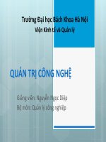 bài giảng Quản trị công nghệ