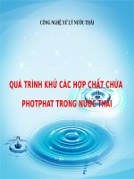 quá trình khử các hợp chất chứa  photphat trong nước thải 