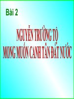 Bài 2. Nguyễn Trường Tộ mong muốn canh tân đất nước