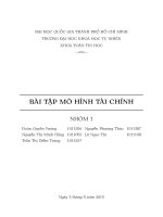 bài tập mô hình tài chính  2 
