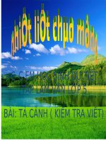 Tuần 4. Tả cảnh (Kiểm tra viết)