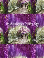 Bài thực hành 9. Hoàn thiện bài trình chiếu với hiệu ứng động