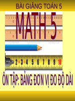 Ôn tập: Bảng đơn vị đo độ dài