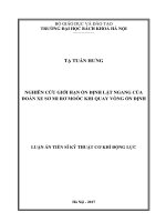 Nghiên cứu giới hạn ổn định lật ngang của đoàn xe sơ mi rơ moóc khi quay vòng ổn định (Luận án tiến sĩ)