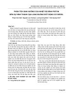 PHÂN TÍCH ẢNH HƯỞNG của NHIỆT độ ĐỈNH PISTON đến sự HÌNH THÀNH cặn LẮNG BUỒNG đốt ĐỘNG cơ DIESEL 