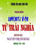 Tuần 4. Từ trái nghĩa