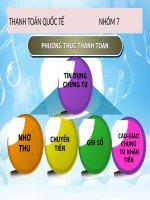 phương thức thanh toán tín dụng chứng từ 