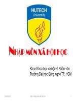 nhập môn xã hội học 