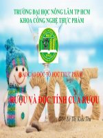 rượu và độc tính của rượu 