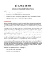 đề cương ôn tập phân tích thiết kế hệ thống 