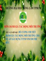 đề cương chi tiết đánh giá tác động môi trường cho dự án xây dựng tttm vincom thủ đức 