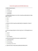 Câu hỏi trắc nghiệm môn hệ điều hành linux 