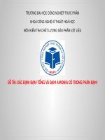 xác định đạm tổng và đạm amonia có trong phân đạm 