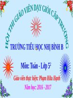 Giải toán về tỉ số phần trăm (tiếp theo)