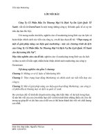 Thực trạng và một số giải pháp nâng cao hiệu quả marketing   mix các chương trình du lịch của công ty cổ phần đầu tư thương mại và dịch vụ du lịch quốc tế xanh cho thị trường hà nội 