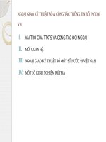 ngoại giao kỹ thuật số  công tác thông tin đối ngoại việt nam 