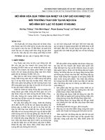 MÔ HÌNH hóa QUÁ TRÌNH GIA NHIỆT và cấp GIÓ KHI NHIỆT độ môi TRƯỜNG THAY đổi tại hà nội của mô HÌNH sấy lạc vỏ DẠNG vỉ NGANG 