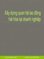 Xây dựng quan hệ lao động hài hòa tại doanh nghiệp 
