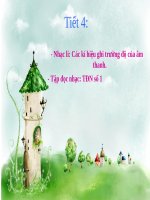 Tiết 4. NL: Các ký hiệu ghi trường độ của âm thanh. TĐN: TĐN số 1