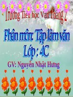 LUYỆN TẬP XÂY DỰNG KẾT BÀI TRONG BÀI VĂN MIÊU TẢ ĐỒ VẬT