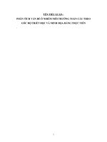phân tích vấn đề ô nhiễm môi trường toàn cầu theo góc độ triết học và minh họa bằng thực tiễn 
