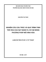 Nghiên cứu cấu trúc và quá trình tinh thể hóa của hạt nano Fe và FeB bằng phương pháp mô hình hóa. (Luận án tiến sĩ)