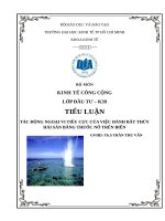 Tác động ngoại vi tiêu cực của việc đánh bắt thủy hải sản bằng thuốc nổ trên biển 