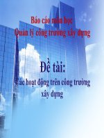 Các hoạt động trên công trường xây dựng 