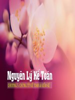 Nguyên lý kế toán, chứng từ kế toán và kiểm kê 