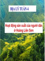 Bài 3. Hoạt động sản xuất của người dân ở Hoàng Liên Sơn
