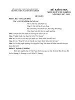 BÀI VIÉT SỐ 1 - VĂN 11 - HAY