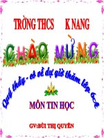 Bài thực hành 1. Làm quen với một số thiết bị máy tính