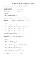 Trắc nghiệm toán Chương 2 bài 1  Lũy thừa