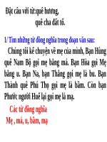 Tuần 1-2-3. Luyện tập về từ đồng nghĩa