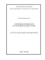 Lượng hóa giá trị du lịch của vườn quốc gia bái tử long 