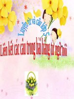 Tuần 27. Liên kết các câu trong bài bằng từ ngữ nối