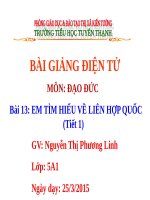 Bài 13. Em tìm hiểu về Liên hợp quốc