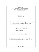 Hợp đồng vô hiệu do giả tạo theo pháp luật dân sự Việt Nam hiện nay (LV thạc sĩ)