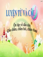 Tuần 29. Ôn tập về dấu câu (Dấu chấm, chấm hỏi, chấm than)